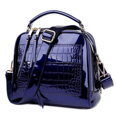 Ladsoul Tij Vrouwen Verf Leer Shell Tas Retro Handtas Grote Capaciteit Dames Banket CD5512/H: bavy blue