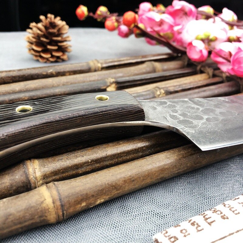 Full Tang Boning Knife 5.5 Inch Cleaver Butcher Knives Handmade Forfed Steel Knife Slice Chef Knives With Leather Sheath