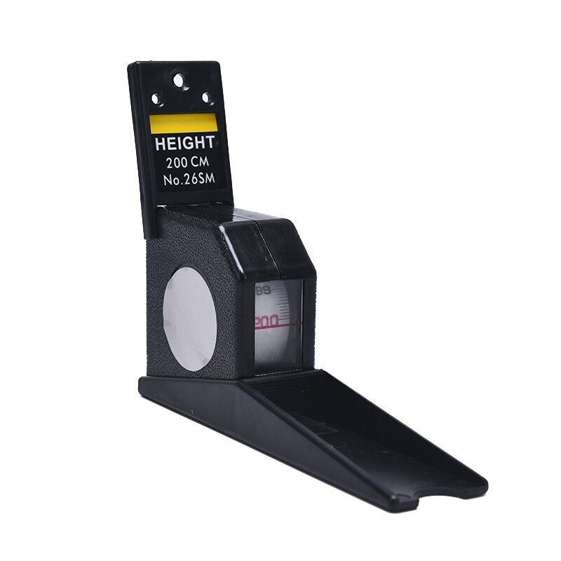 1PC Portable Height Meter 2m For Body Growth Altimeter Wall Mounted Tool Retractable Durable Tape Measure Home Black/White: Black