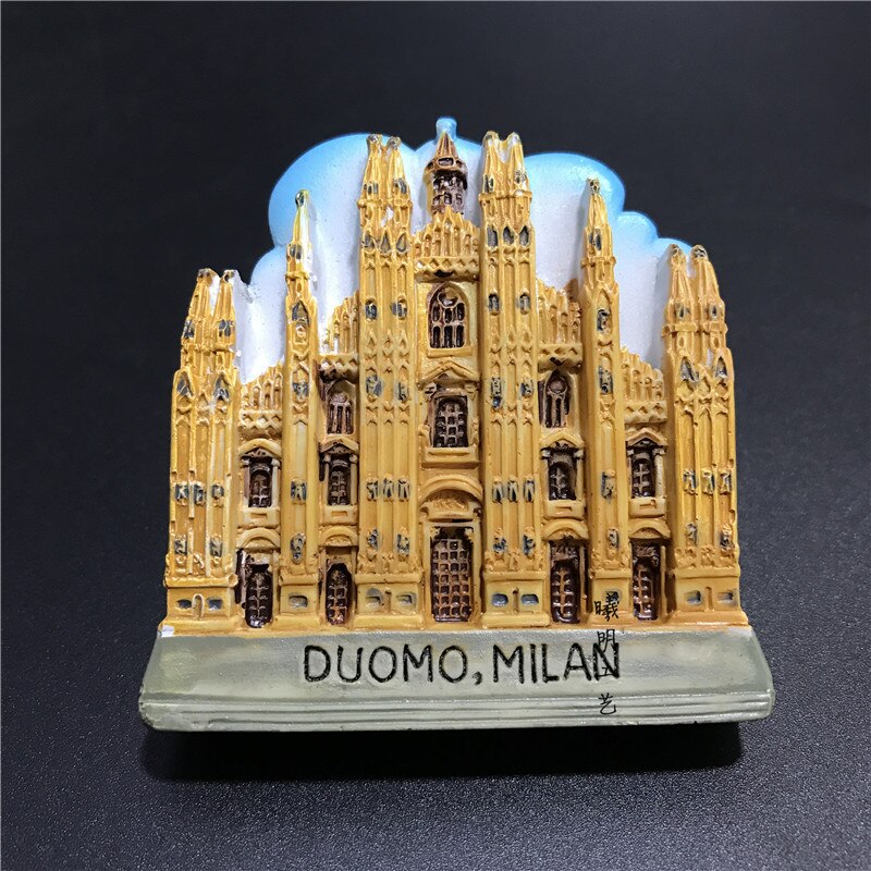 Imán de resina para nevera, decoración del hogar, Colección conmemorativa de Turismo de Roma, Venecia e Italia: Milan Cathedral