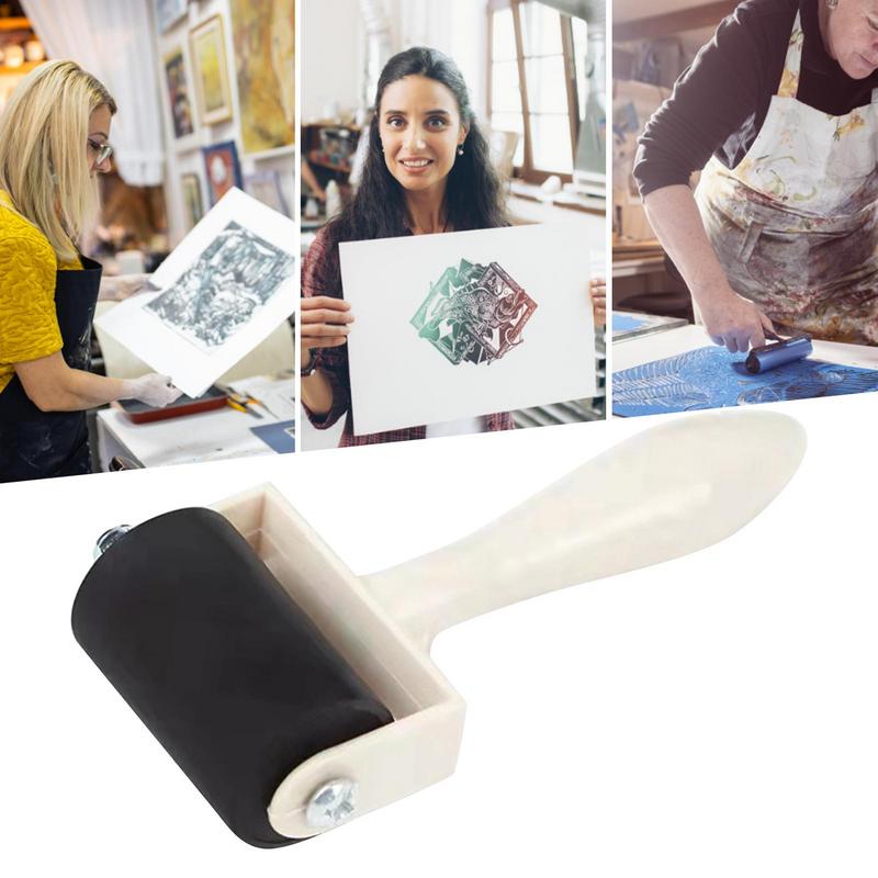 3 Size Rubber Roller Brayer Ink Painting Printmaking Roller Art Stamping Tool Paint Roller Art Craft Tool Paint