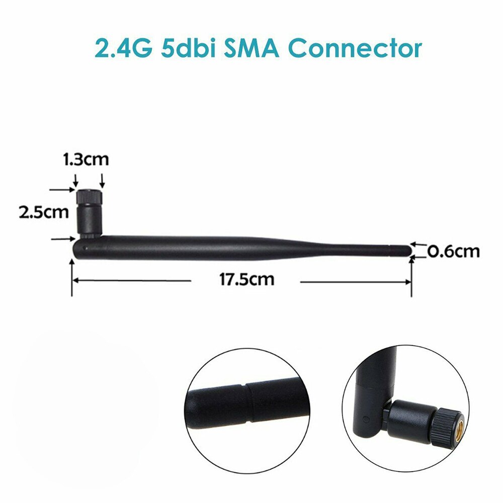 2.4 ghz wifi antenne 5 dbi rp-sma han antenne til trådløs wi-fi router med 21cm pci u.fl ipx til sma han foldning til ip pc