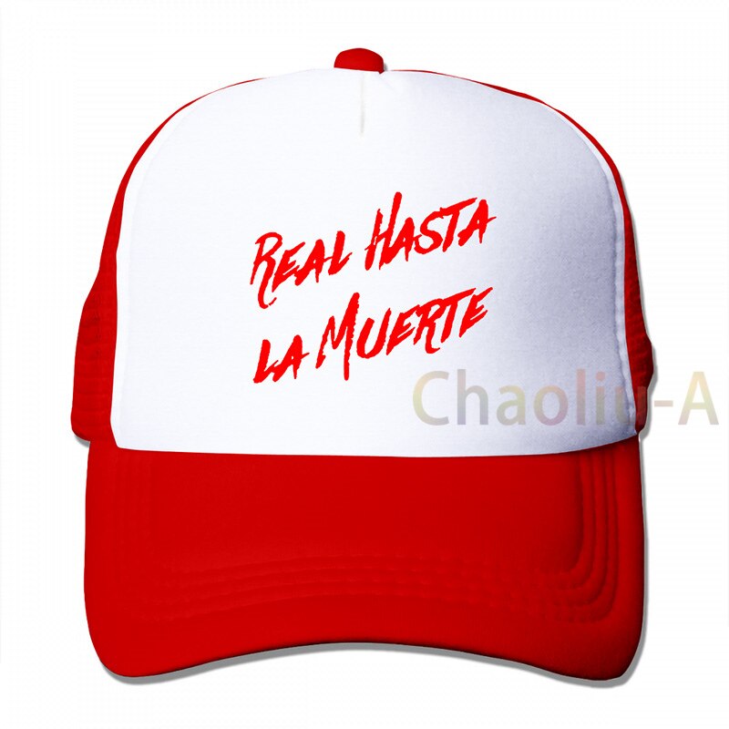 Reale Hasta La Muerte Anuel AA Album Adulto Fan Concerto Formato berretto da Baseball uomo donna Trucker Cappelli di modo cappuccio regolabile: 3-Red