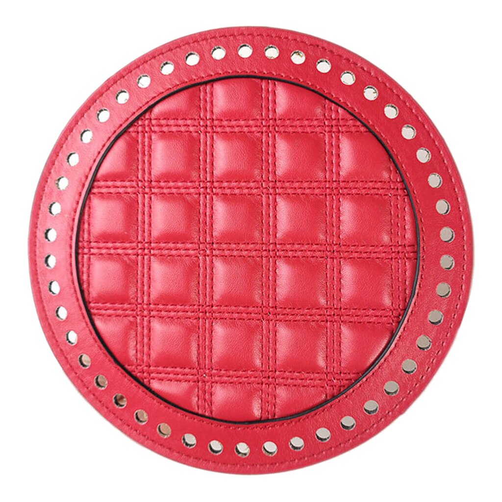 Rund hækletaske bundformet pudeunderlag indsæt base til pung, der gør kvinder taske diy tilbehør: Rød