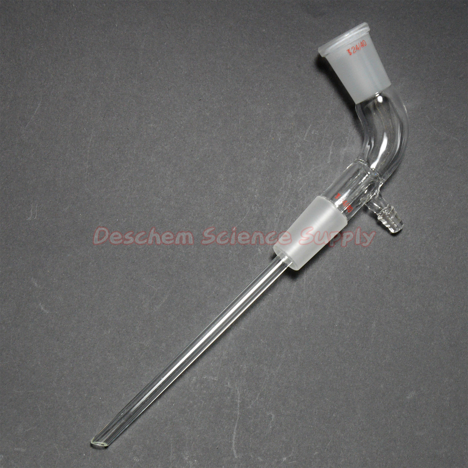 24/40,Glass Vacuum Take-off Adapter With 150mm Length Steam Tube,Lab Glassware