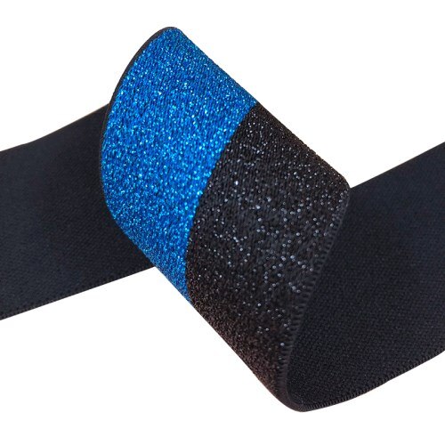 1 Meter 40mm Kleur Gestreepte Ui Zijde Jacquard Elastische Bands Polyester Hoge Elastische Kant Lint DIY Sweing Kleding Accessoires: Blue Black