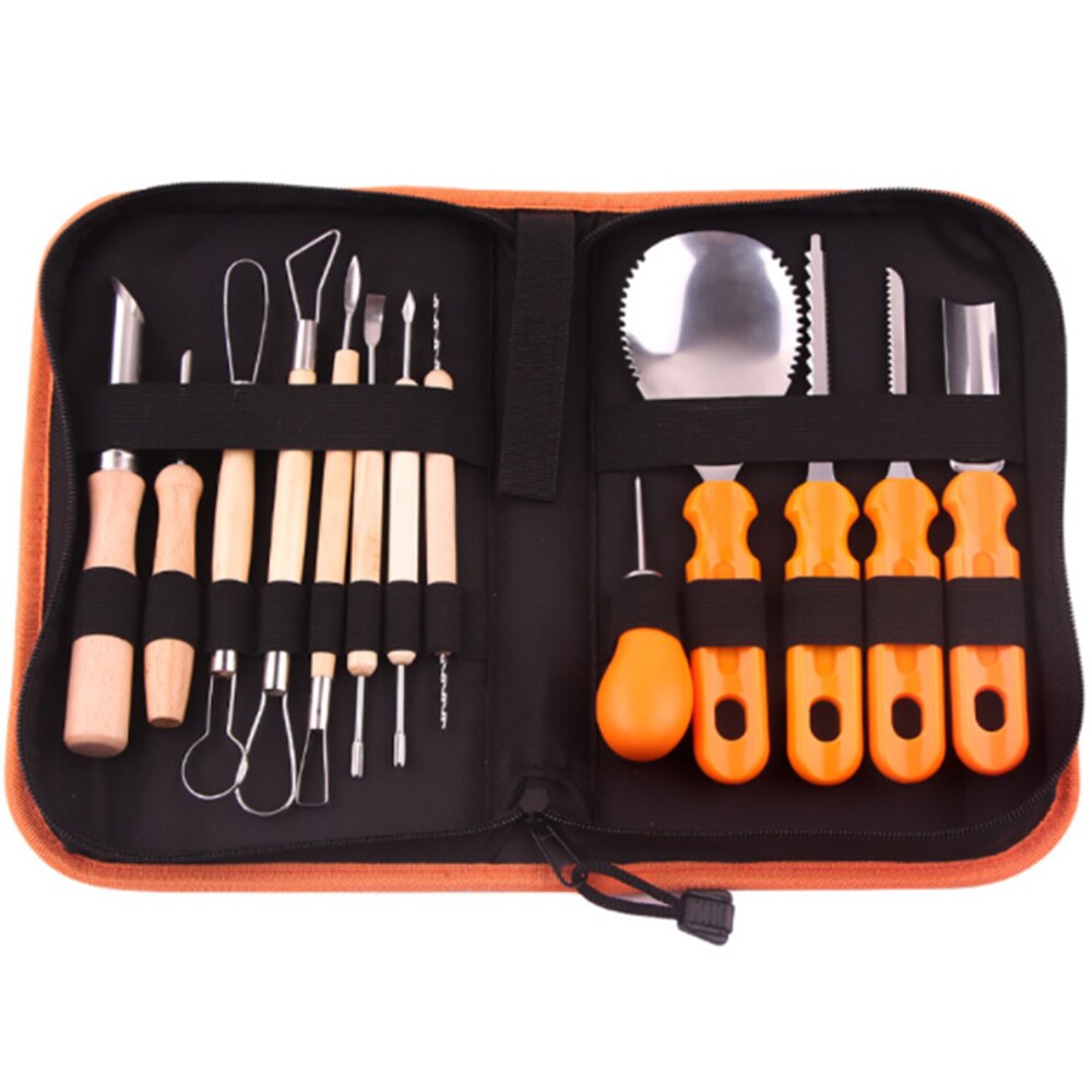 14Pcs/set Pumpkin Carving Tool Kit Halloween Carve Sculpt Pumpkin Cutters Thanksgiving DIY Carving Knife Tools