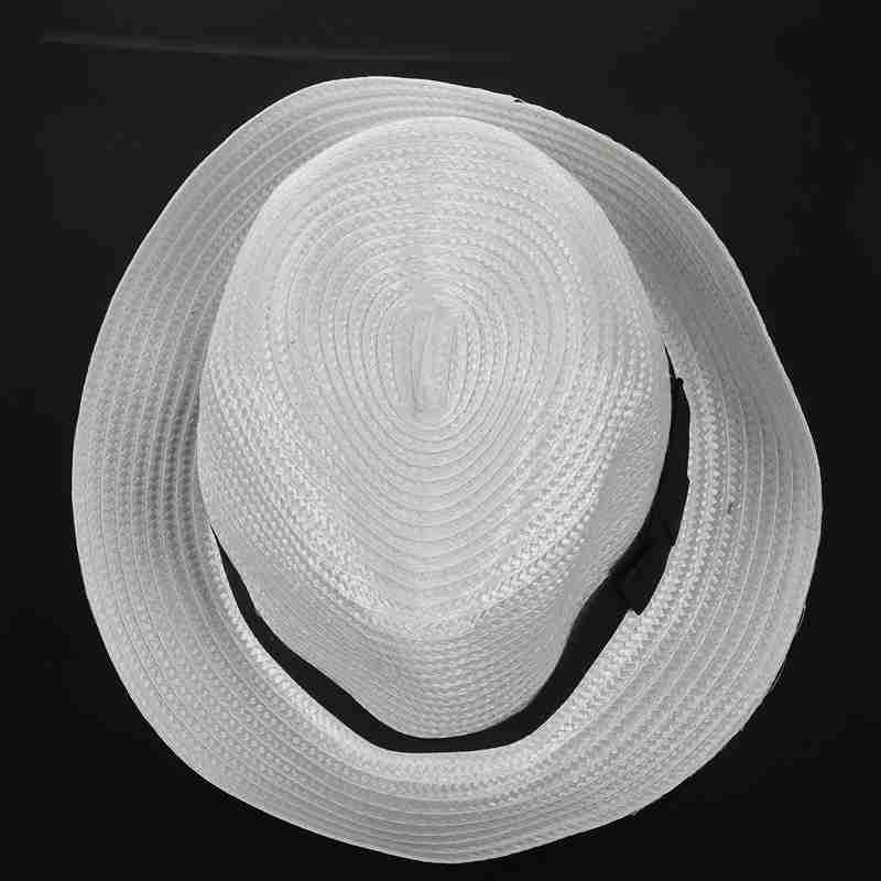 Asds-unisex zomer strand panama zonnehoed cubaanse stijl pet wit