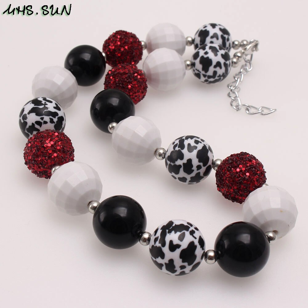 Mhs. Zon Kind Meisjes Chunky Kralen Ketting Handgemaakte Peuter Kralen Ketting Kids Chunky Partij Sieraden 1Pc