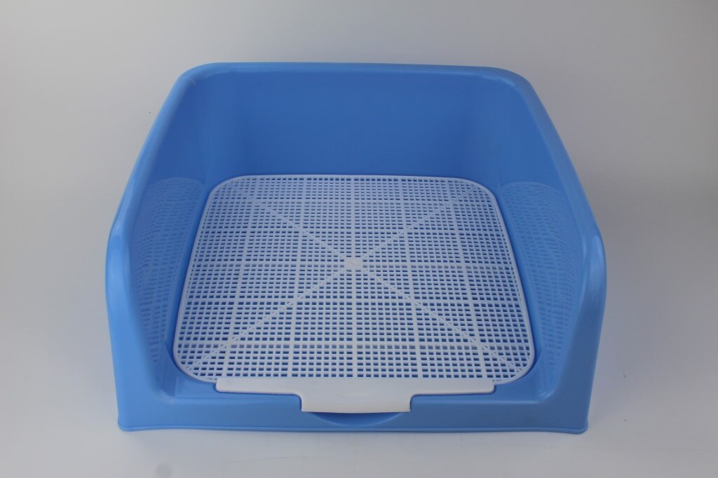 Draagbare Hond Wc, Honden Indoor Training Honden-Wc Dubbele Mobiele Plastic Te Schoon Teddy Dierbenodigdheden: Blauw