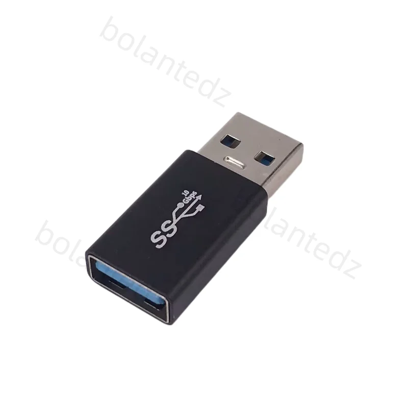 1 stk. usb 3.0 adapterkontakt hann-hunne fhan-hunn hann-hunn omformerkobling vekslerkontakt slitesterk for bærbar pc: Hvit