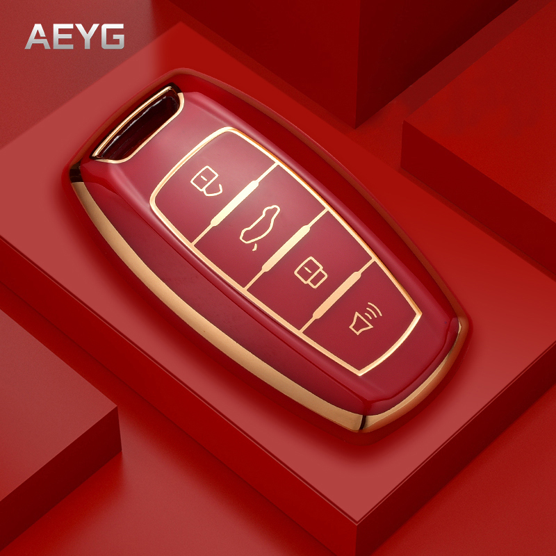 TPU Car Remote Key Case Cover Shell Fob For Great Wall Haval Hover H1 H4 H6 H7 H9 F5 F7 H2S GMW Coupe Car Smart Key Protector: Red only case