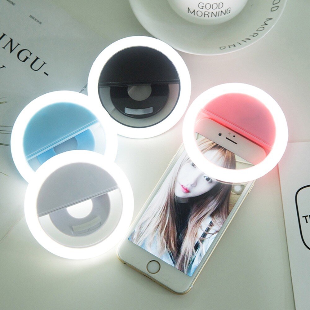 Wiederaufladbares handy-fülllicht, rundes selfie-licht, usb-selfie-ring, led-schönheitsring-fülllicht für handylinsen