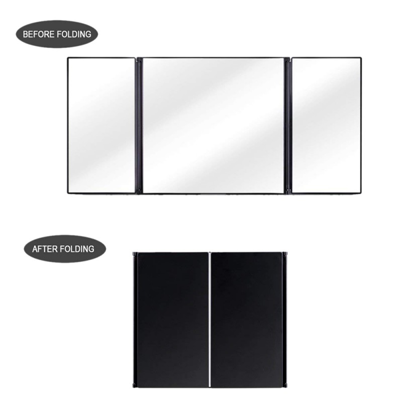 Auto Make-Up Spiegel Zonneklep Vanity Spiegel Auto Triple Vouwen Auto Interieur Make-Up Spiegel Zonnescherm Spiegel Decoratie