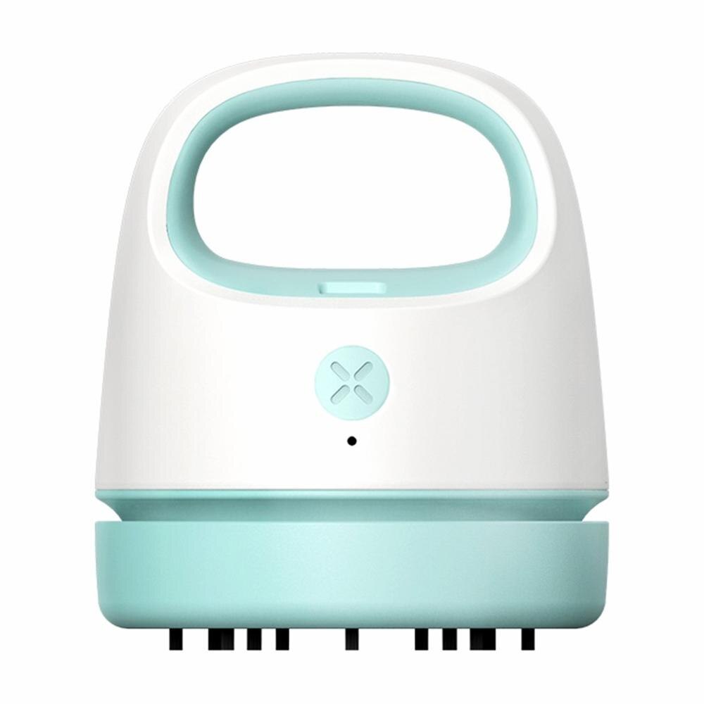 Desktop Vacuum Cleaner USB Charging Portable Keyboard Cleaning Vacuum Cleaner Office Handheld Wireless Vacuum Cleaner: blue