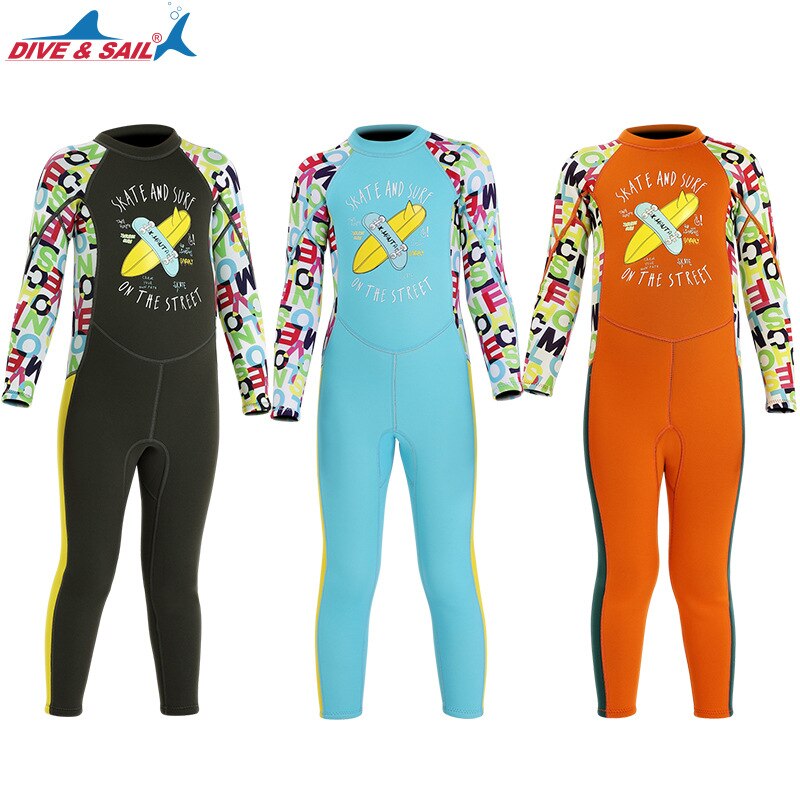 Nurkowanie i żagiel kombinezon chłopcy dziewczęta 2.5MM neoprenowy kombinezon do nurkowania dzieci snorkeling strój kąpielowy odporny na słońce drifting Surfing stroje kąpielowe