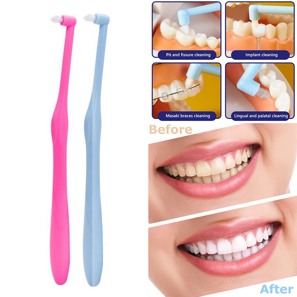 Orthodontic Toothbrush Pointed and Flat Head Small Soft Hair Correction Clean teeth gap Floss Oral Hygiene Teeth Braces