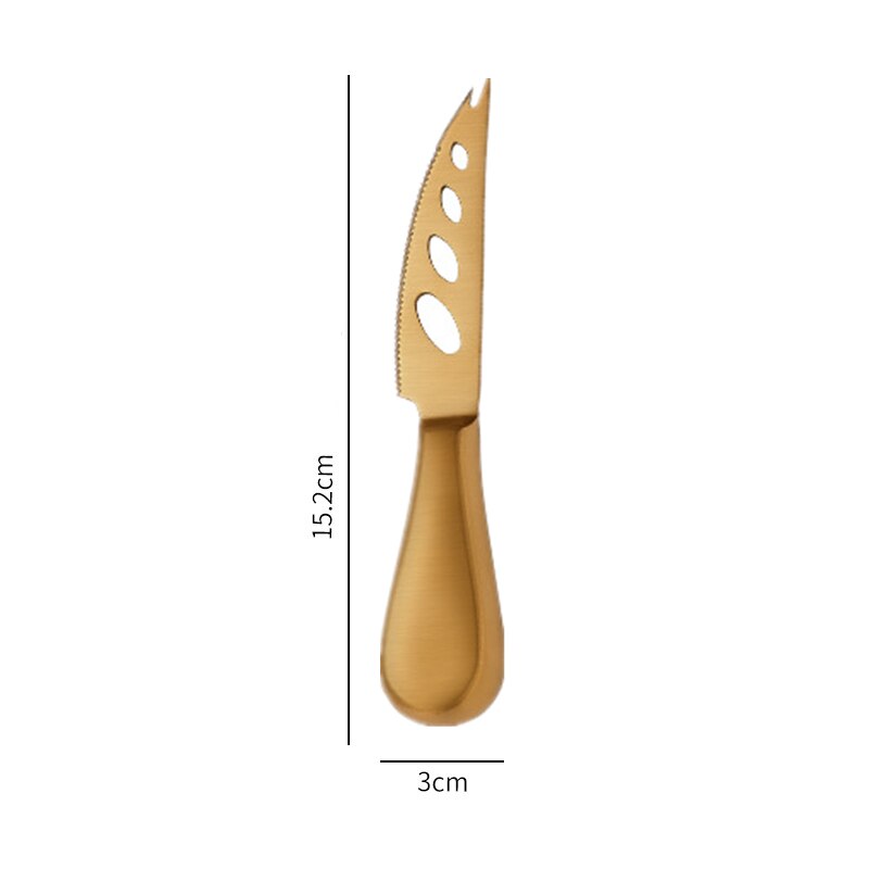 Couteau coupe-beurre en acier inoxydable, ensemble de couverts à poignée creuse, couteau de cuisine, râpe créative, spatule, outils de cuisson: Golden F