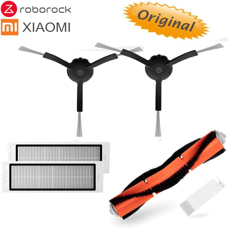Xiaomi roborock  s55 e35 robot dammsugare del svart sidoborste borstskydd filter borstskydd original delar pack: Förpackning  v1