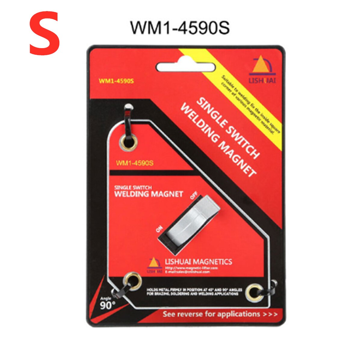 Neodymium Welding Magnet Holder Strong Single Switch On/Off Switch Magnetic Clamp/Magnet Square 45 90 Degree S/L Size 30KG/50KG: S