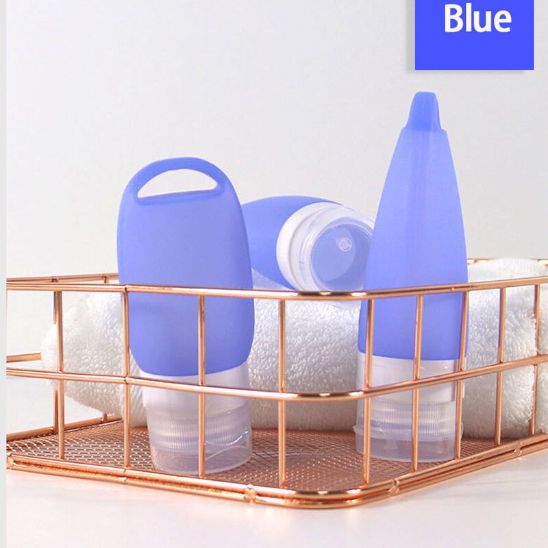 Porte-clés bouteille vide Portable de voyage en plastique et Silicone 38/60ML, Lotion liquide, conteneur violet rechargeable