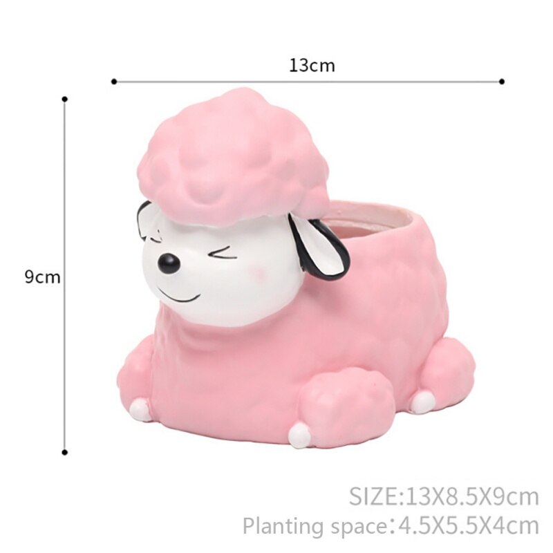 Cartoon Dogs Flower Vase Puppy Resin Planter for Succulents Cute Corgi Flower Pot Desktop Garden Bonsai: VB0516A8