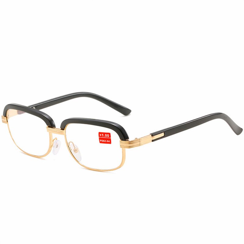 Real Glass Lens Reading Glasses Men Women Vintage Presbyopic Glasses Big Frame Hyperopia Diopter Eyewear +1.5 2.0 2.5 3.0 3.5 4: +150