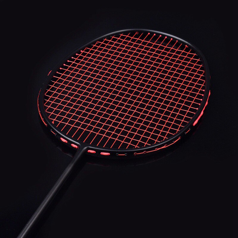 1Pc Professionele Badminton Rackets Full Carbon Ultralichte Badminton Racket Spelen Badminton Enkel Schot-40: Black Red