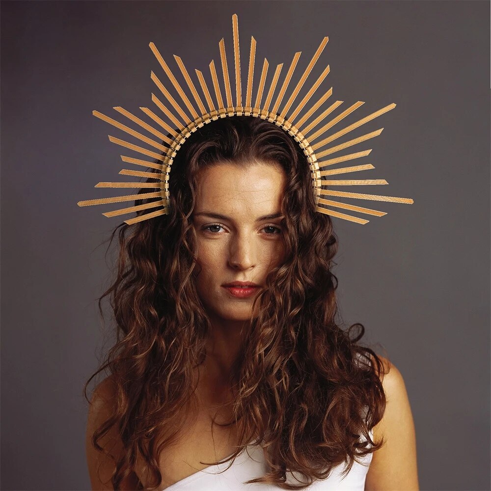 Bandeau couronne Lolita Cosplay, coiffe de déesse Halo, Costume de fête d'halloween, bandeau étoile Mary Halo, couvre-chef