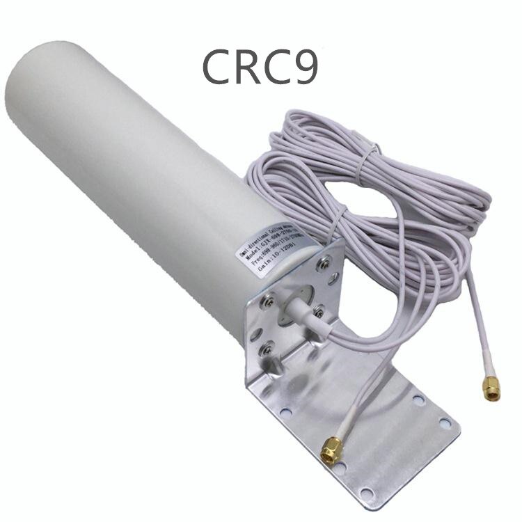 Omnidirectional White Outdoor Antenna Flat Antenna With 5m Double Slider CRC9/TS9/SMA Connector For 3G 4G Router Modem: CRC9