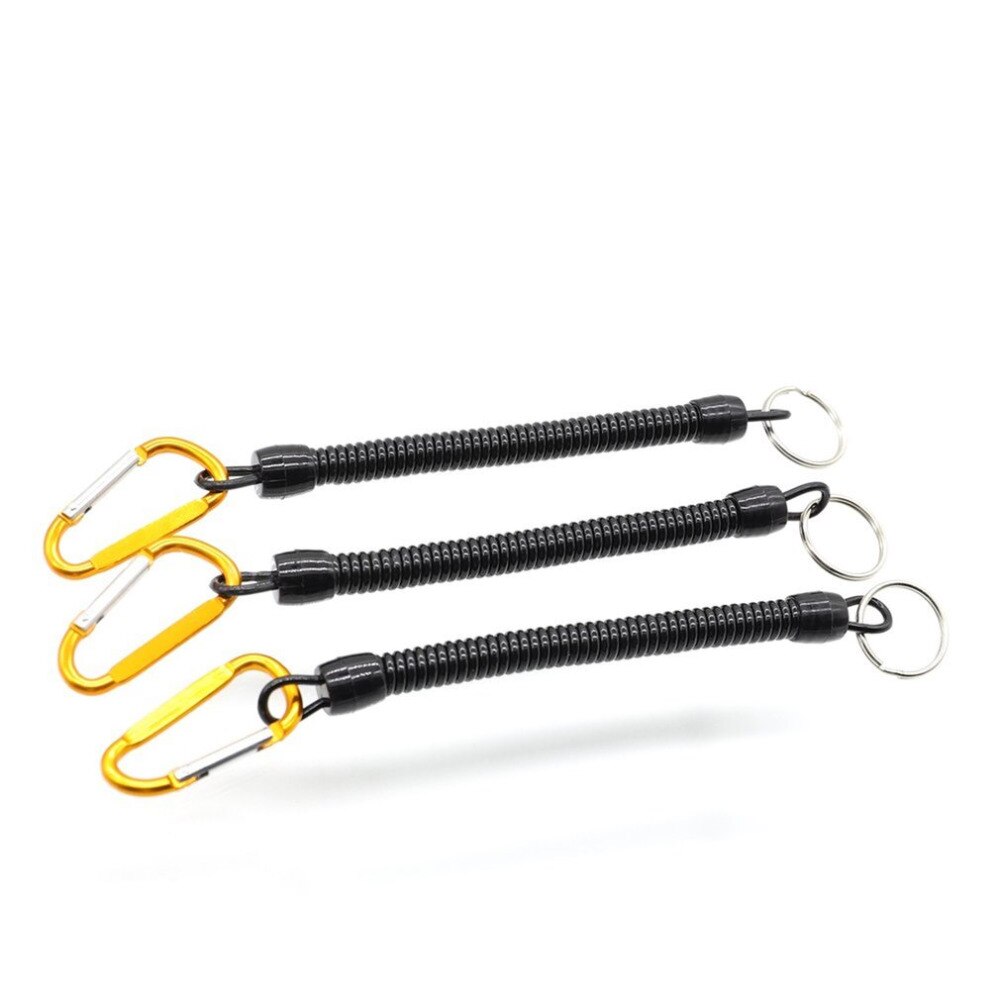 1pc fiskefjeder lanyard snor krog sikker tænger læbegreb justerbart grejværktøj fisketilbehør