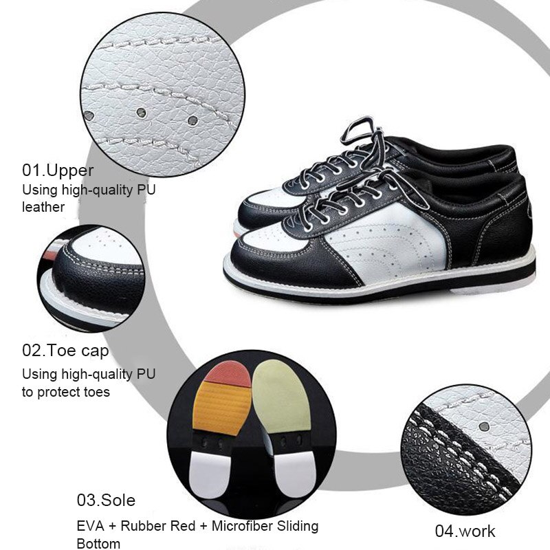 Zapatos de bolos antideslizantes para hombre, zapatillas de deporte profesionales con suela antideslizante