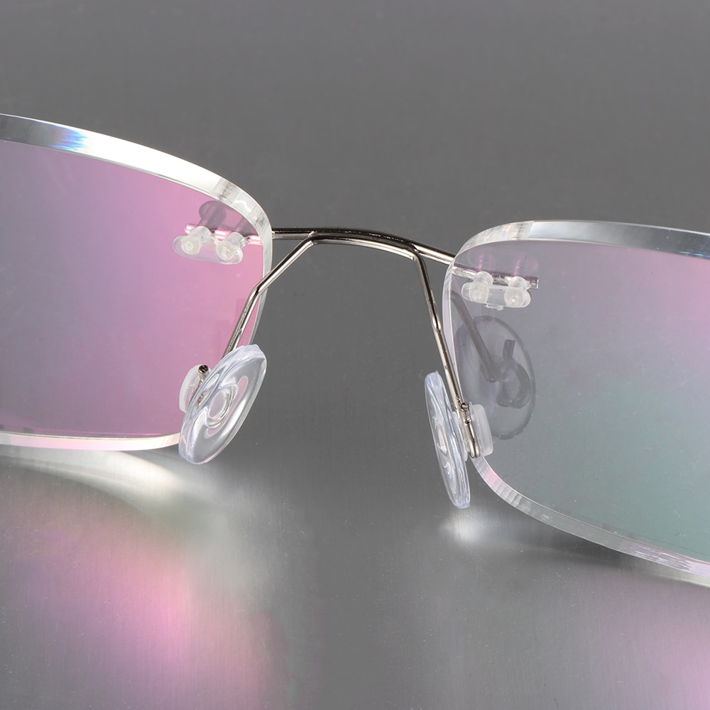 Leesbrillen voor ouderen, randloos, ultralicht, geheugen titanium brillen, magnetische rechthoekige brillenaccessoires