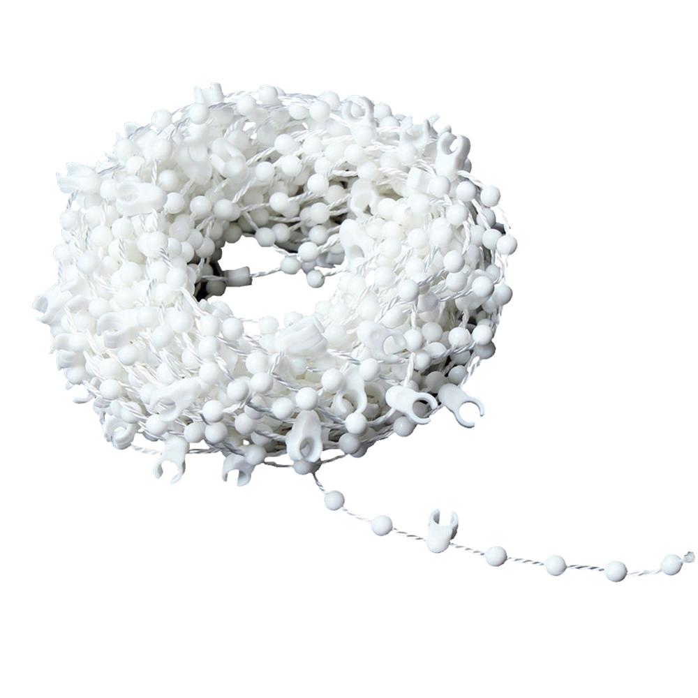 10M Blinds Bead Chain Shade Blind Beaded Chain Cord for Household Shade Window Curtain White Plastic Roller Blind Chain Repair: Default Title