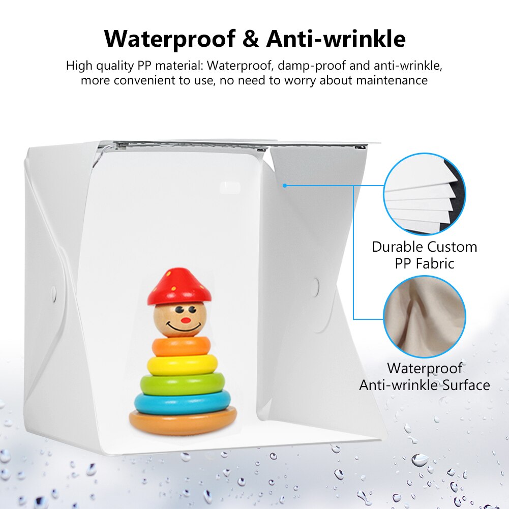 Upgrade LED Folding Photo Studio Box Background Light Box Softbox With Photography Lamp For Photo Studio Photography Backdrops