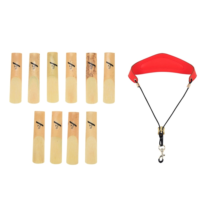 10 Anches Professionnelles Pour Saxophone Alto CPJJ - Résistance 2.5 - Boîte De Rangement Incluse