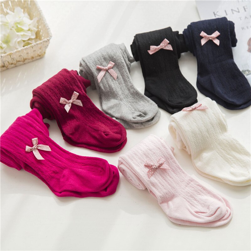 Meisjespanty's, katoenen babypanty's, lente en herfst, grote pp plus-bestand, baby jumpsuit, onderkant, meisjes, kinderen, kleine strik, sokken
