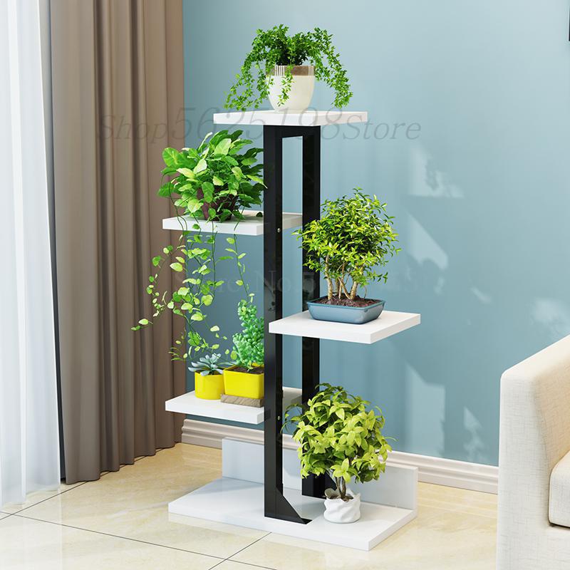 Balcony flower rack wrought iron multi-layer interior decoration floor space fleshy flower pot rack flower shelf living room: VIP 6