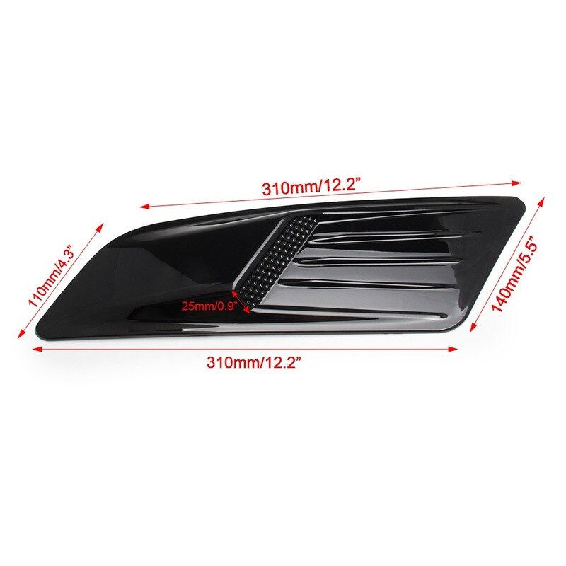 1 Pair Car Front Bonnet Vents Hood Front Hood Air Vent Molding Cover Trim Car Accessories Auto Parts bonnet hood cover