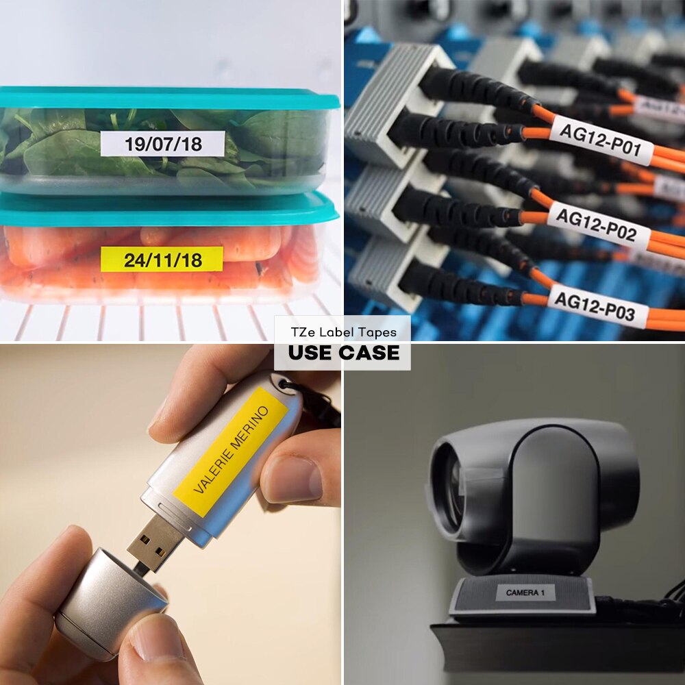 CIDY 10pcs/lot White ON Black TZe325 tze 325 tz325 tz 325 for p touch compatible brother label printer tz tape