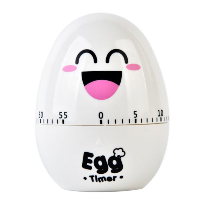 Kitchen Egg Timer Max 60 Minutes Without Battery Cartoon Cute Cooking Clock Alarm Mechanical Home Decor: W