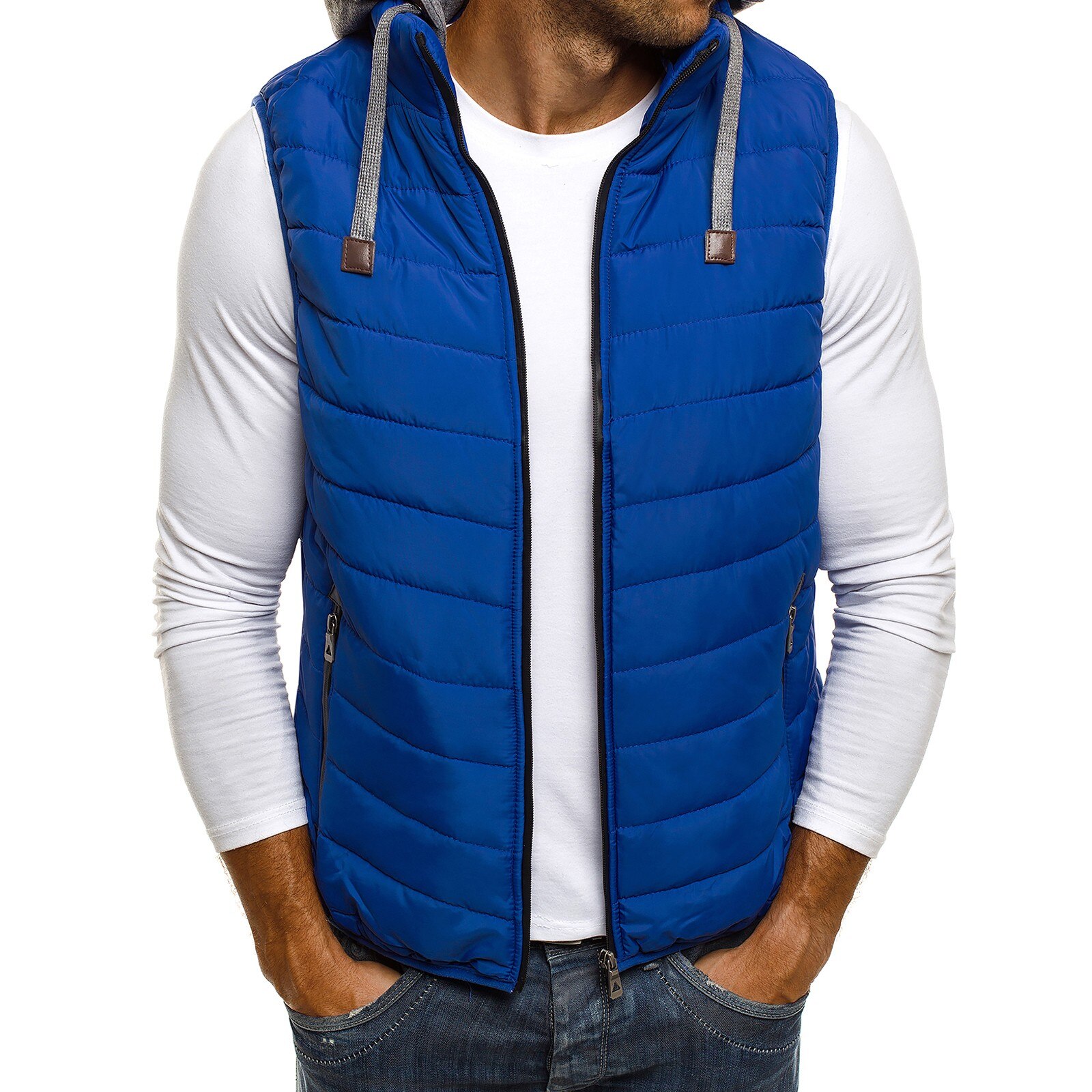 Cysincos Mannen Truien Dikke Vest Down Jassen Mannen Casual Winter Jas Mannelijke Slanke Vesten Uitloper Vest Mannen Kleding: Default Title