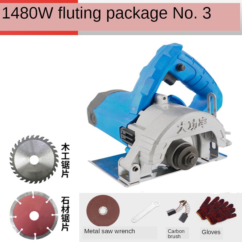 Elektrische Zaag Marmer Machine Keramische Tegel Draagbare Snijmachine Elektrische Staal Hout Multifunctionele Steen Steken Machine Witho: Black