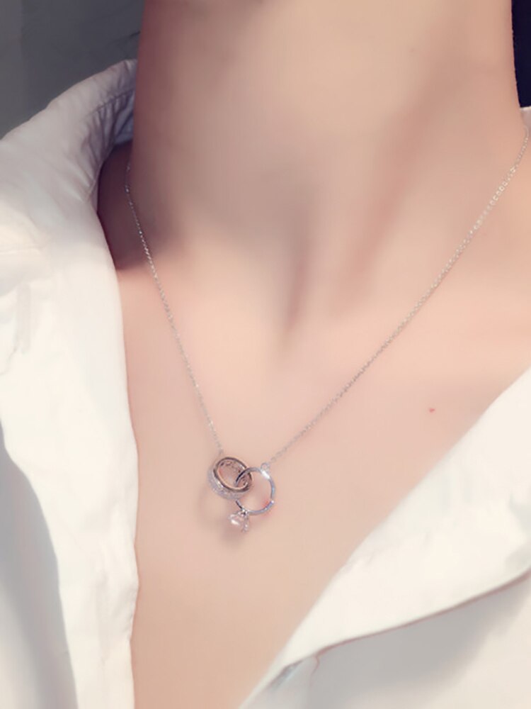 Najwyższa jakość połysk diament kobiety naszyjnik AAA cyrkonia urok delikatny kryształ górski choker Colar codzienna biżuteria akcesoria wisiorek