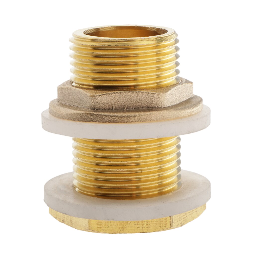 Solid Brass Water Tank Connector with Rubber Ring Leak-proof for Water Tanks: DN15 45mm
