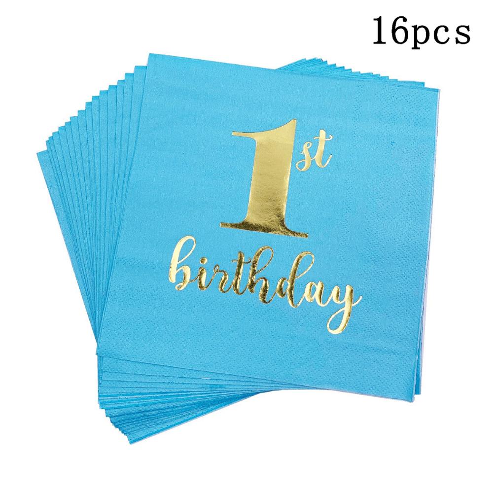 One Year Disposable Tableware 1st Birthday Banner Kids Happy Birthday Banner 1 One Year First Birthday Boy Baby Shower