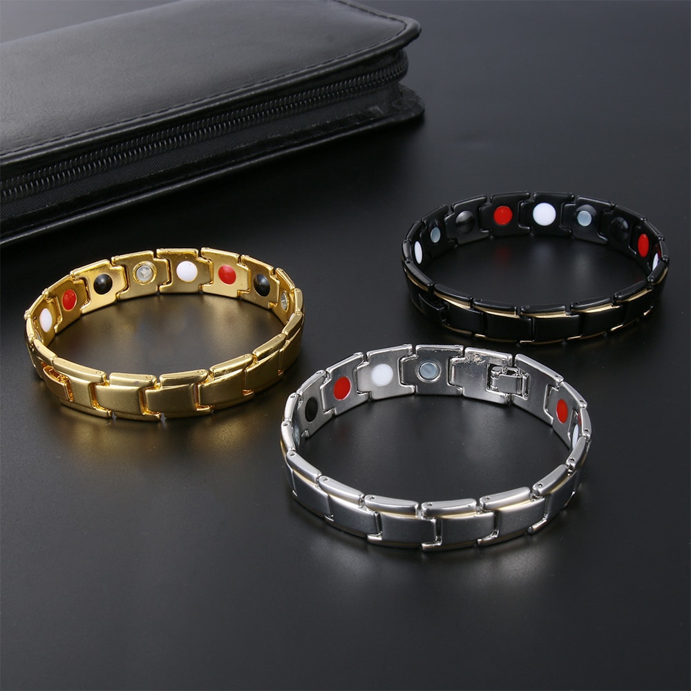 thérapeutique énergie guérison Bracelet thérapie Bracelet magnétique détachable Bracelet Acupoint Massage hommes Bracelet bijoux