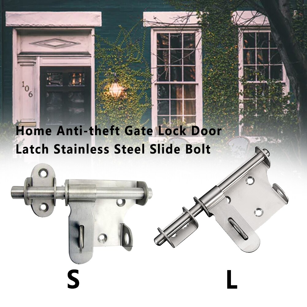 Hasp Staple Door Latch Lock Stainless Steel Practical Anti-theft Hardware Safety Slide Bolt Gate Home Trumpet Durable