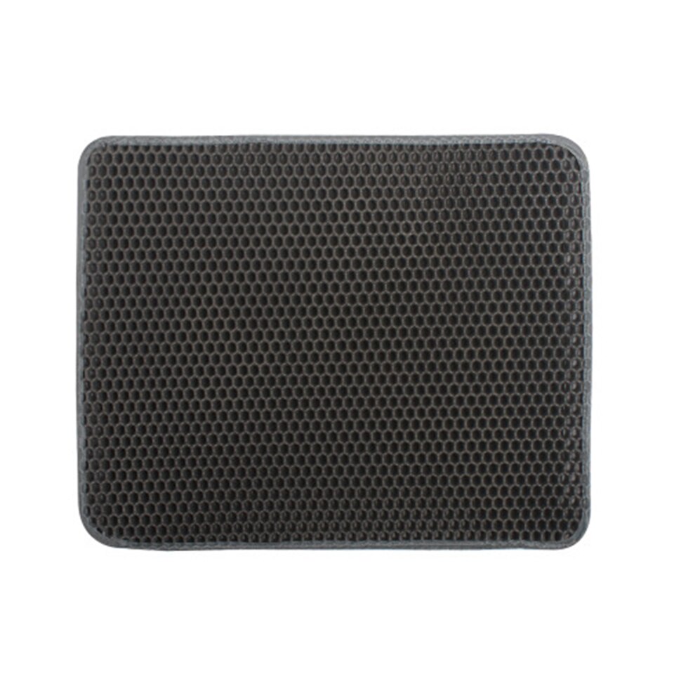 Cat Litter Mat Honeycomb Double Layer Waterproof Urine Proof Trapping Mat Litter Box Mat Easy Clean Scatter Control Litter Mats: Gray / 40x50 cm