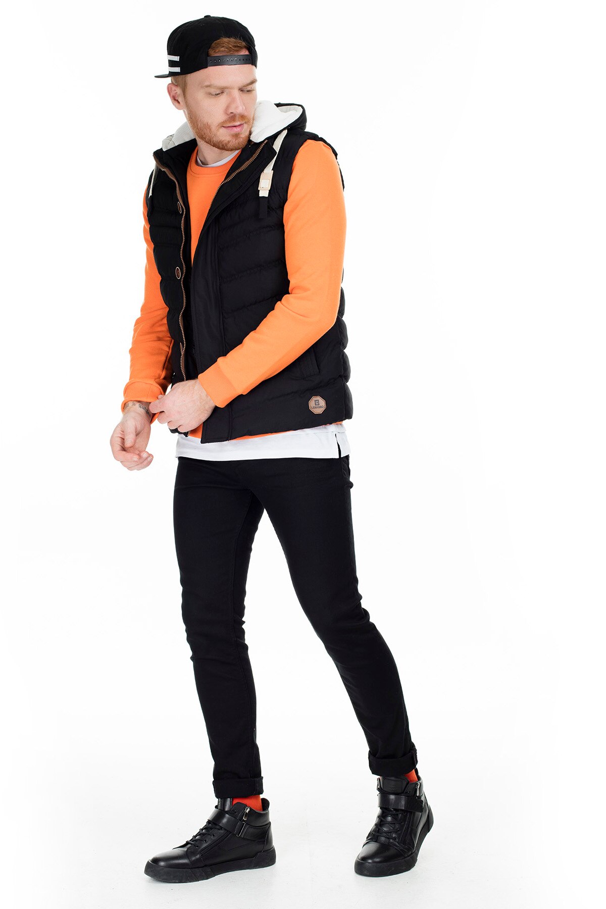 Buratti veste cintrée à capuche homme gilet 55619 K5618